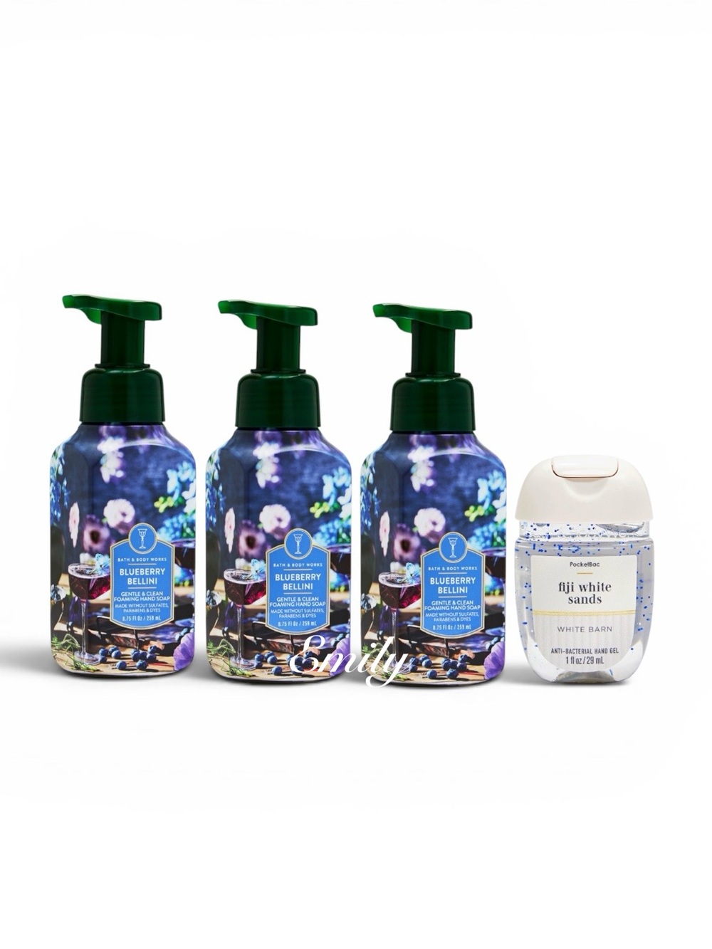 3X BLUEBERRY BELLINI Gentle Foaming hand soap 8.75 fl oz set bundle